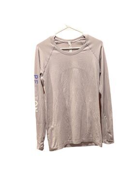 Lululemon x Peloton Gray Lilac Purple Swiftly Tech Long Sleeve Crew Neck Top 10